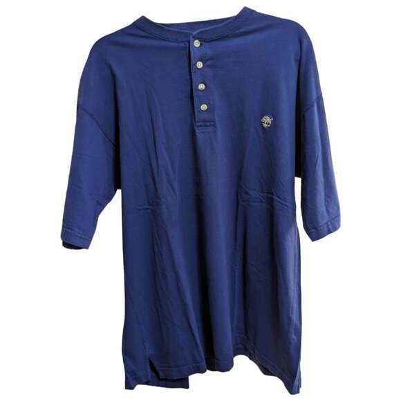 Vintage Timeberland Blue Polo Mens Medium - Picture 1 of 4